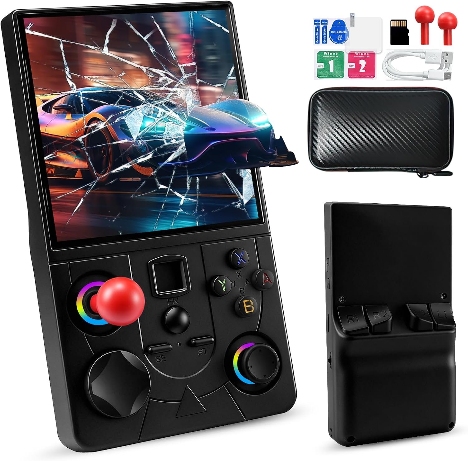 DC40V Retro Handheld Game Console with 4.0″ IPS Sreen 20,000+ Classic Games | 4000mAh, Open Source Linux System, Support WiFi Online Play, 64G TF Card, Pocket Hand Held Video Game