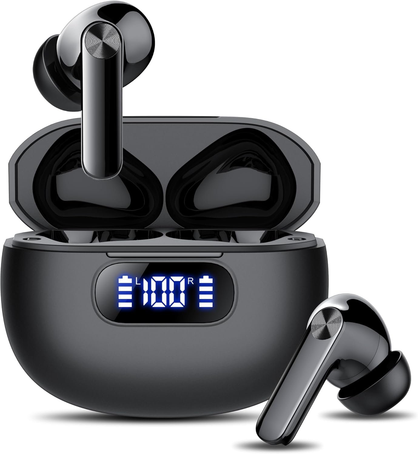 Wekily Wireless Earbuds, Bluetooth 5.3 Headphones LED Power Display, 2026 New Wireless Earphones, 4 ENC Noise Cancelling Mic, HiFi Stereo, 48H Playtime Mini Case IP7 Waterproof for Sport Walk