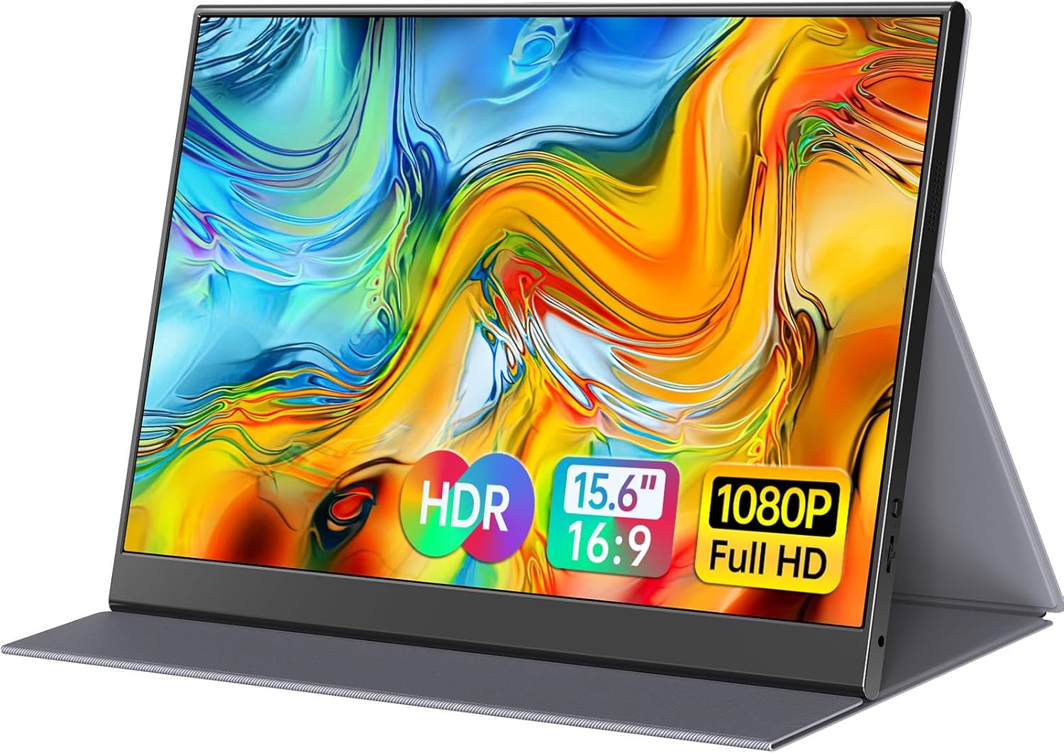 ForHelp 15.6inch Portable Monitor,1080P USB-C HDMI Second External Monitor for Laptop,PC,Mac Phone,PS,Xbox,Swich,IPS Ultra-Thin Zero Frame Gaming Display/Premium Smart Cover | 15.6″ FHD IPS ultra-slim zero-frame, USB-C/HDMI, smart cover, for PC/Mac/Phone/PS/Xbox/Switch, gaming.