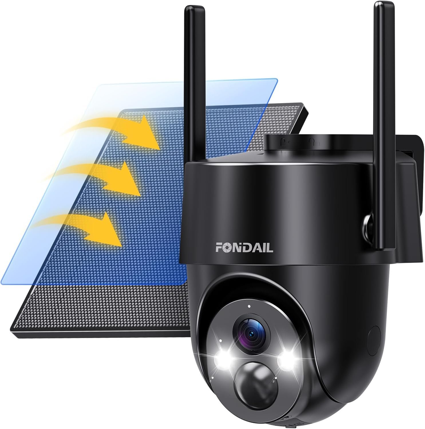 Solar Security Cameras Wireless Outdoor, 2K 360° View WiFi 3MP Security Cam | 2K Solar Powered Camera 3MP WiFi Security Camera for Home with Color Night Vision, PIR Detection, 2-Way Audio, Motion Alert