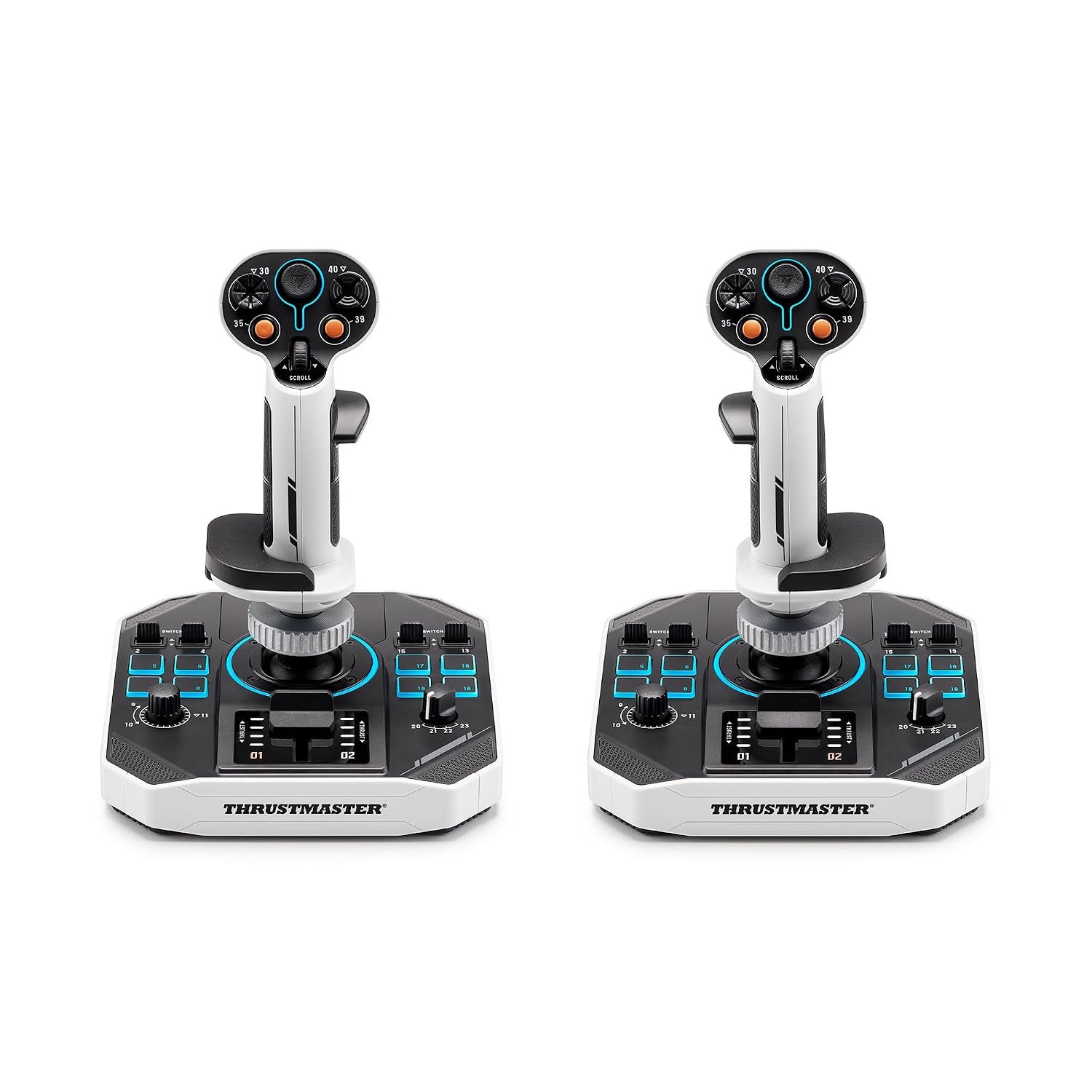 Thrustmaster Sol-R2 HOSAS Dual Space Combat Flight Joystick Set – PC | 88 programable actions buttons, 2 detachable grips, 2 throttles, zero drift, interchangeable rests, backlit sci-fi design