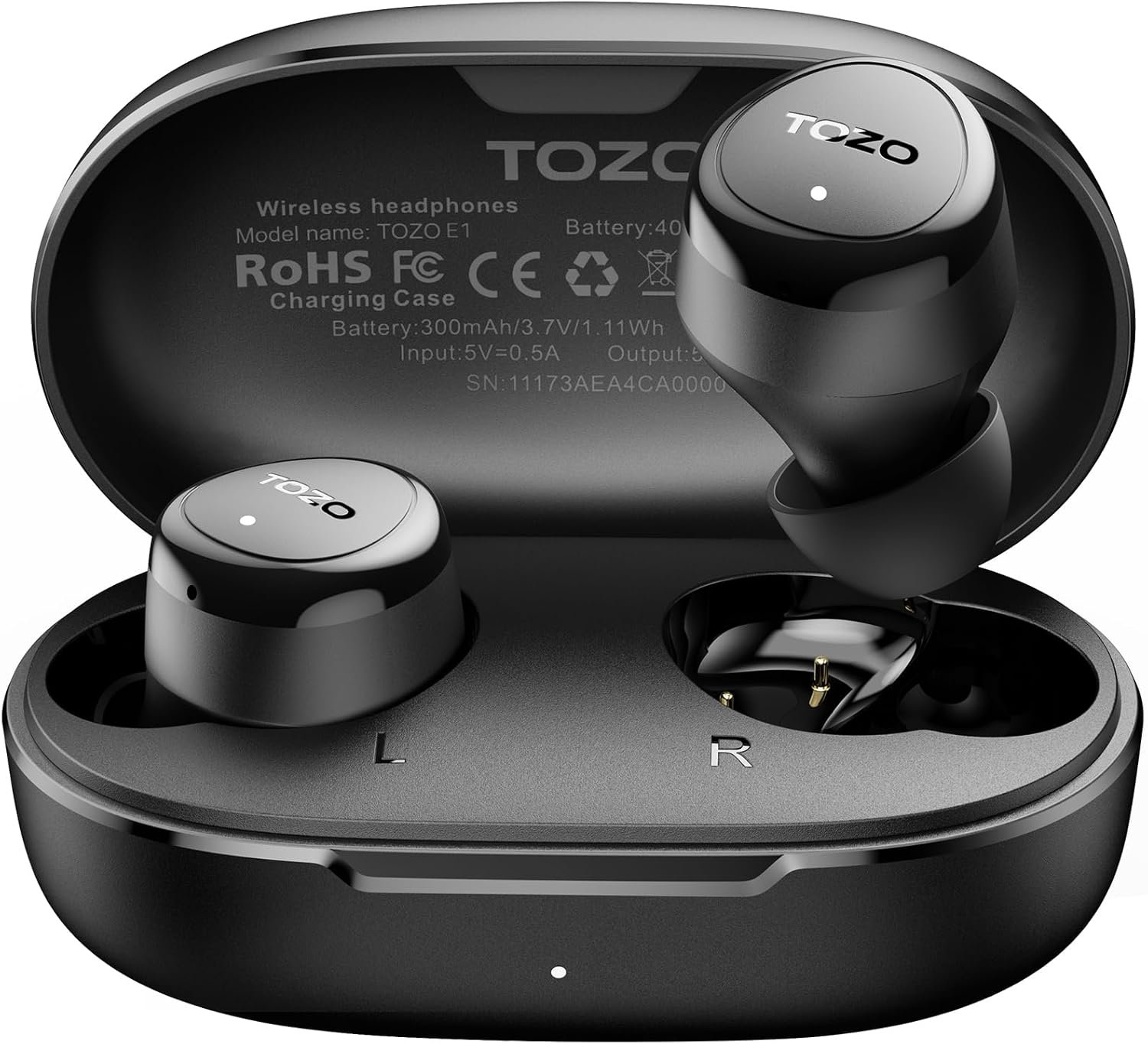 TOZO Wireless Earbuds Bluetooth 5.3 Ergonomic Light Weight in Ear Headphone | 30H Playtime, 32 EQs via APP, Built in Mic for Clear Calls, Premium Stereo Sound Ear Buds Waterproof Charging Case