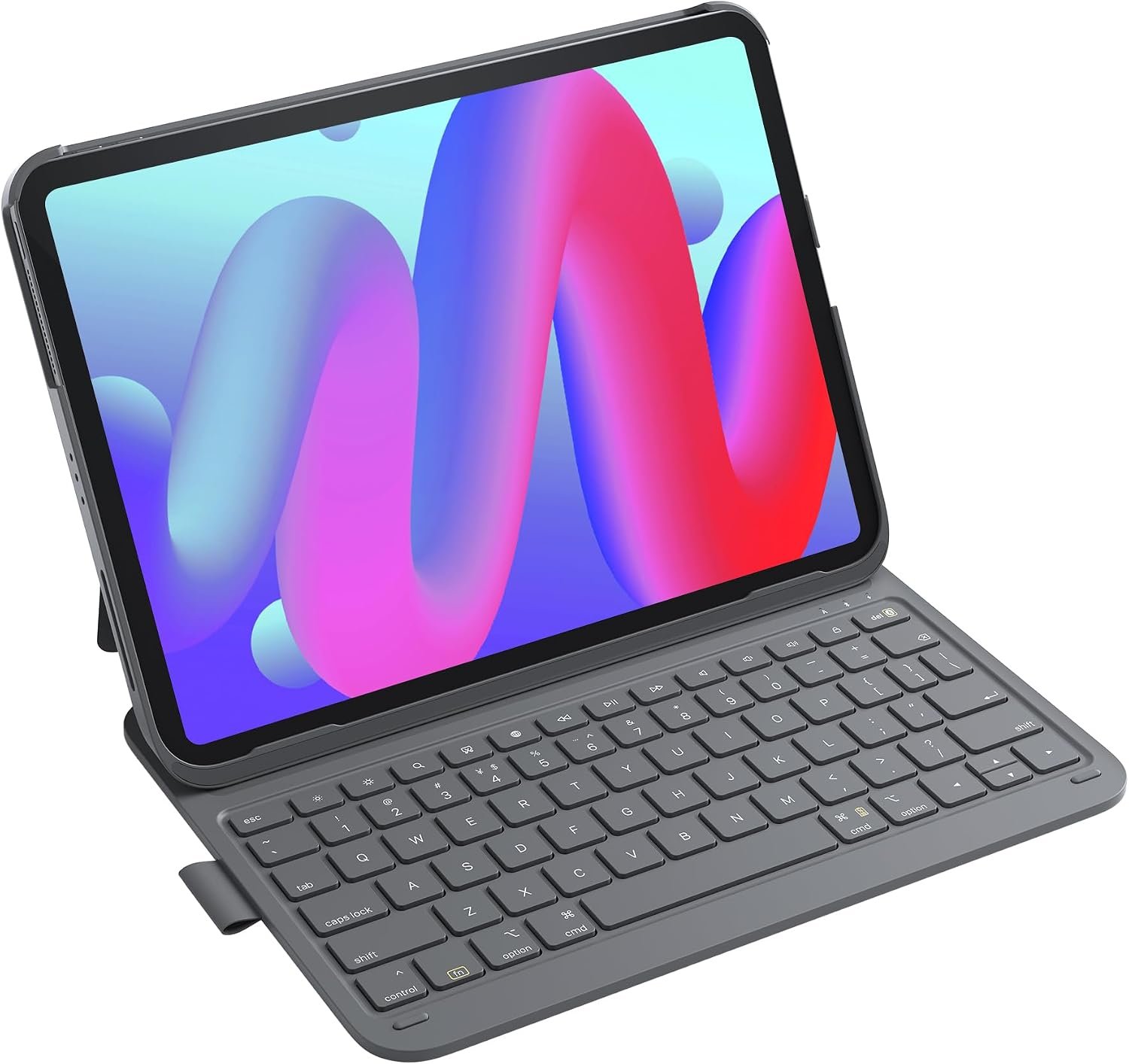 Inateck for iPad 10th/11th Gen Case with Keyboard, Ultralight 427g | For Air 11″ M4/M3/M2 (2026/2025/2024), Air 5/4, Pro 11 4/3/2/1, Built-in Pencil Holder, AirTap, Gray