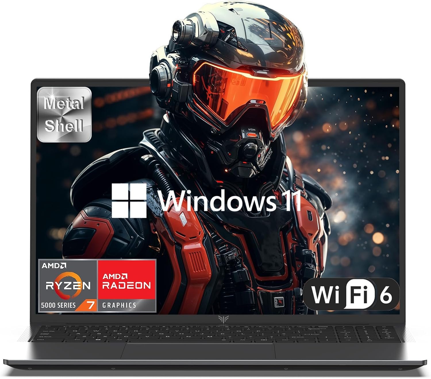 KAIGERR Laptop, 24GB DDR5 512GB NVMe SSD, 16.0 inch Laptop Computer with AMD Ryzen 7 H255(8C/16T, Up to 4.9GHz), Radeon RX Vega 8 Graphics,WiFi 6, Backlit KB