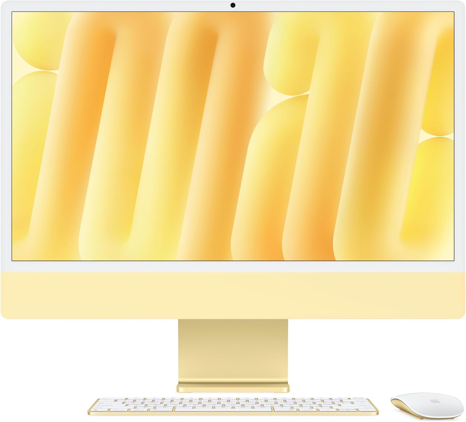 Apple 2024 iMac All-in-One Desktop Computer with M4 chip with 10-core CPU and 10-core GPU: Built for Apple Intelligence, 24-inch Retina Display, 16GB Unified Memory, 256GB SSD Storage; Yellow