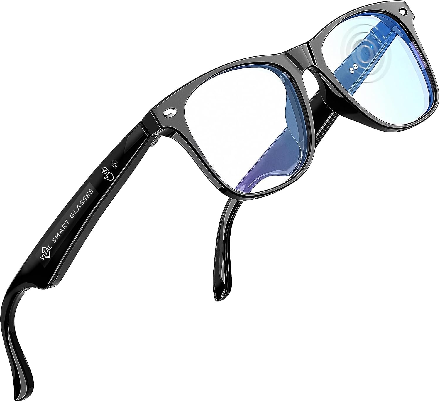 Vital Smart Glasses for Men AI Translation – Open-Ear Bluetooth 5.3 Audio, 164-Language Translator in Phone App Vital Smart Glasses for Women UV400 Blue-Light Blocker Voice-Assistant Eyewear AI Glass