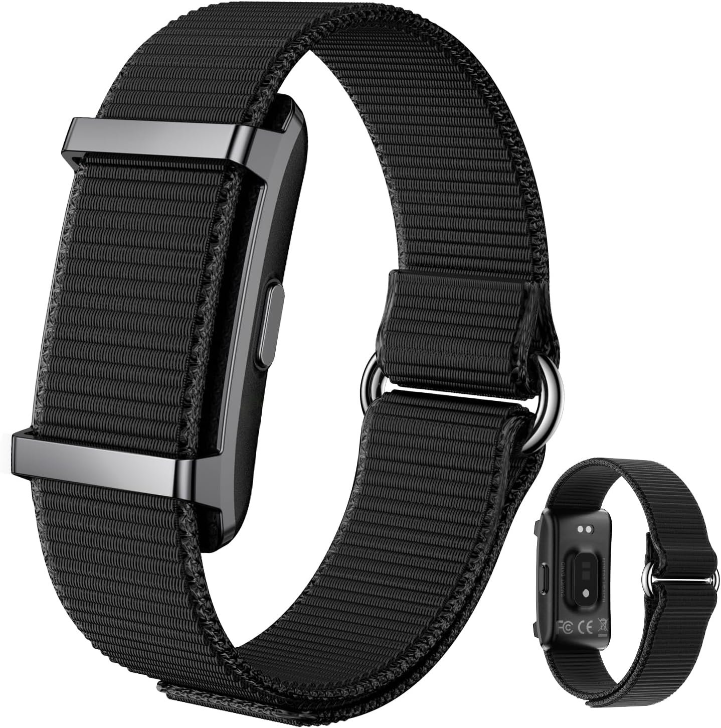 Smart Bracelet Fitness Trackers for Men Women, Smart Watch 24/7 Heart Rate Sleep Stress HRV Monitor, 170+ Sports Modes, 2 Bands, Free APP
