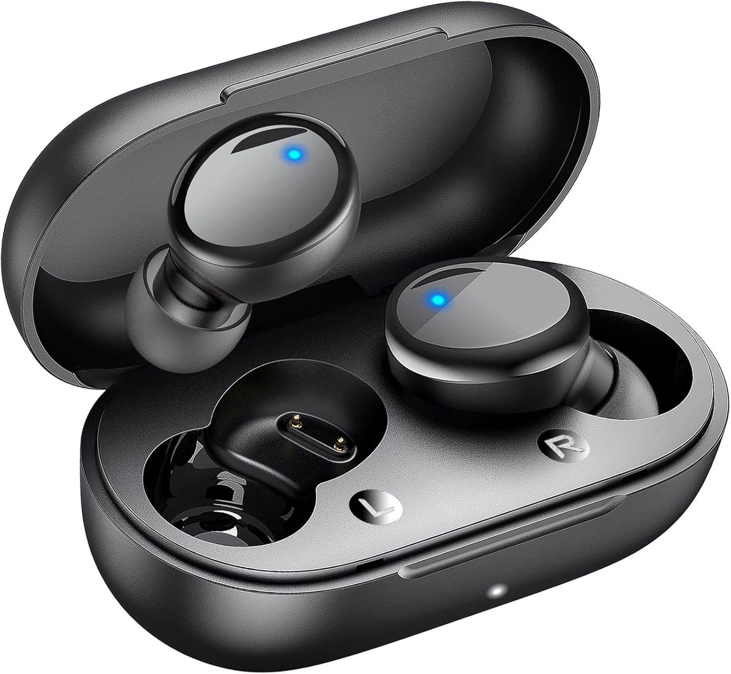 Lanteso h 5.4 Earbuds, 48H, Light Weight in Ear Headphones | with Built in Mic, Premium Sound with Deep Bass, Clear Calls for Sports Workout, Black