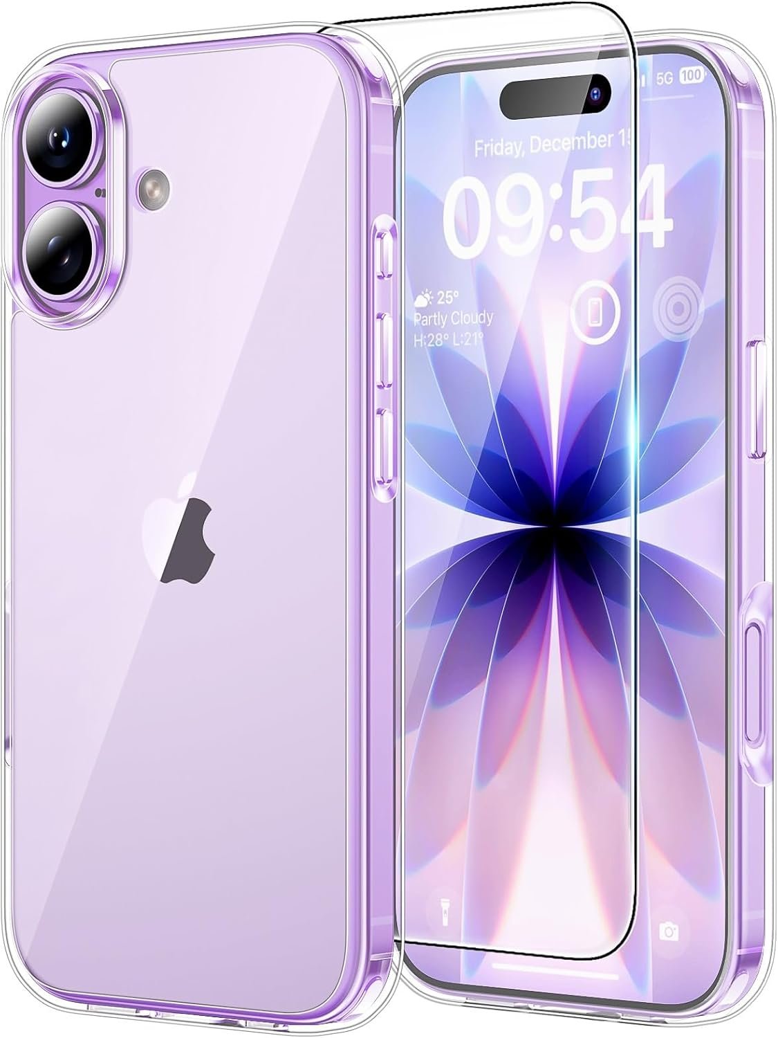 TAURI for iPhone 17 Case, Full Camera Protection with Screen Protector, Anti-Yellowing Military-Grade Protection Shockproof Slim Phone Case for iPhone 17, Clear