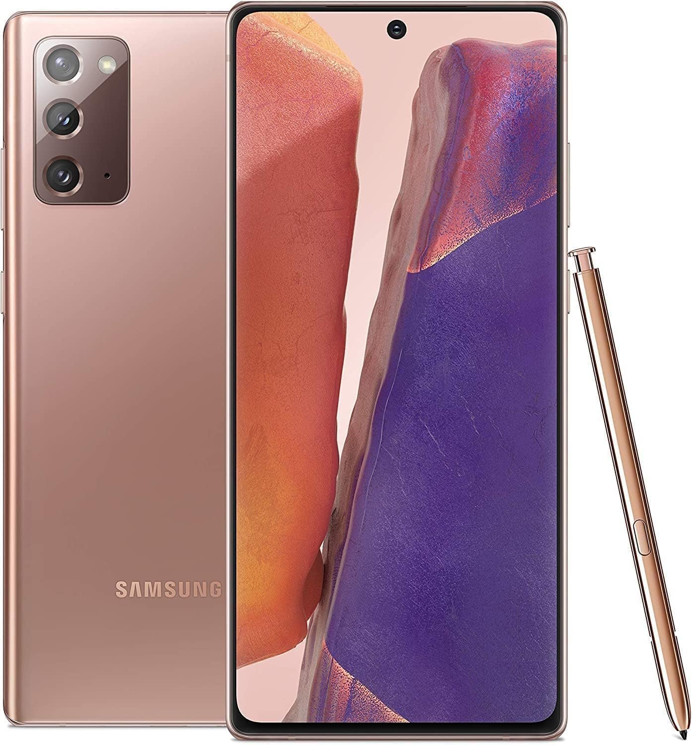 Samsung Galaxy Note 20 5G, 128GB + 8GB RAM, Mystic Bronze – Unlocked (Renewed)