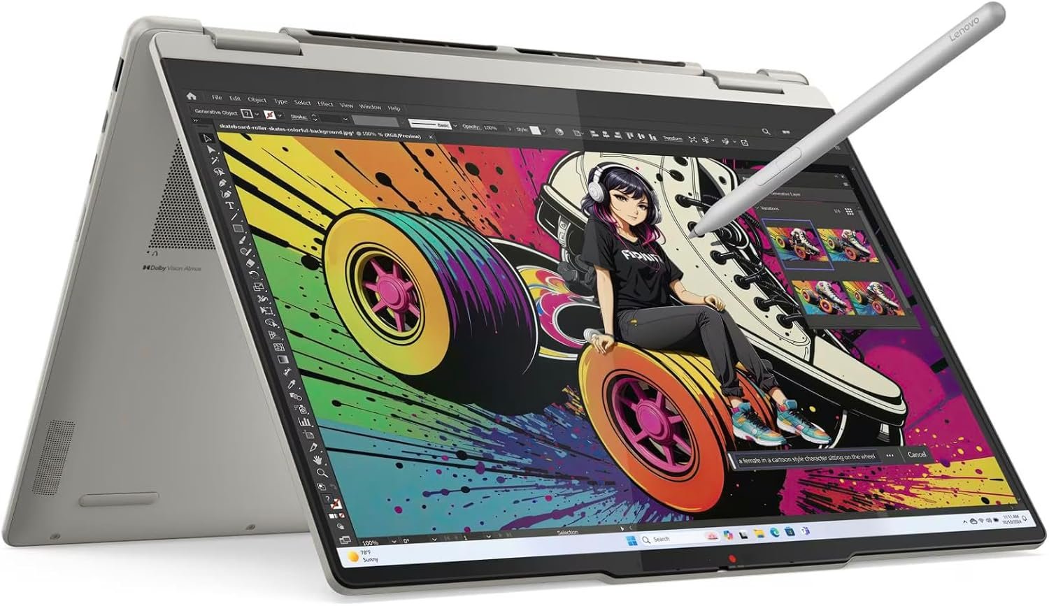 Lenovo Yoga 7 2-in-1 Laptop 14AKP10 – AMD Ryzen AI 5 340 Copilot PC – 14” WUXGA OLED Touch Display, 16GB Memory, 1TB SSD, Yoga Pen, Wi-Fi 7, FP Reader, and Win 11 Home 83JR0003US