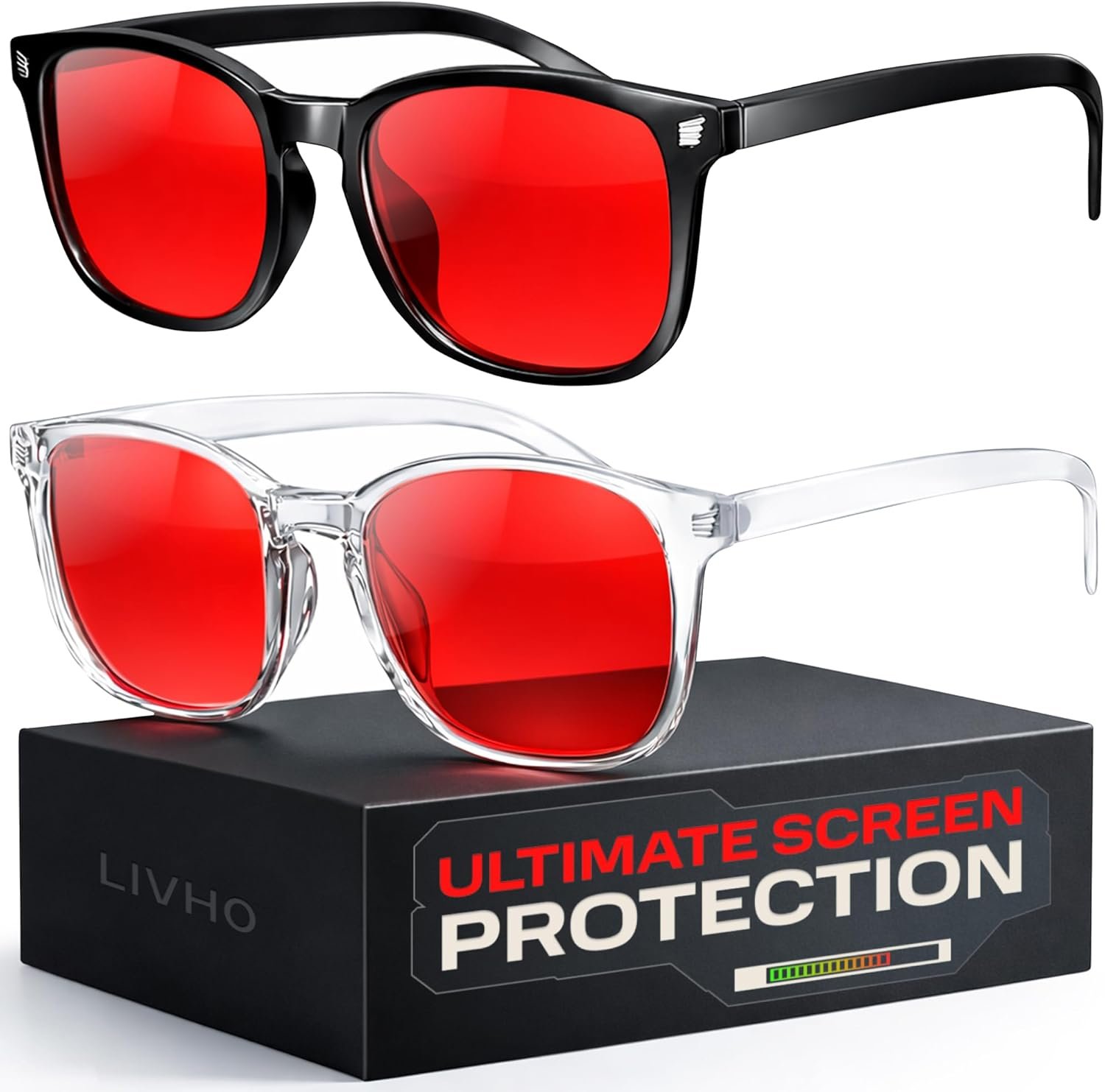 livho High Tech Blue Light Glasses – Advanced Blue Light Blocking Computer Glasses – Screen Fatigue & UV Protection