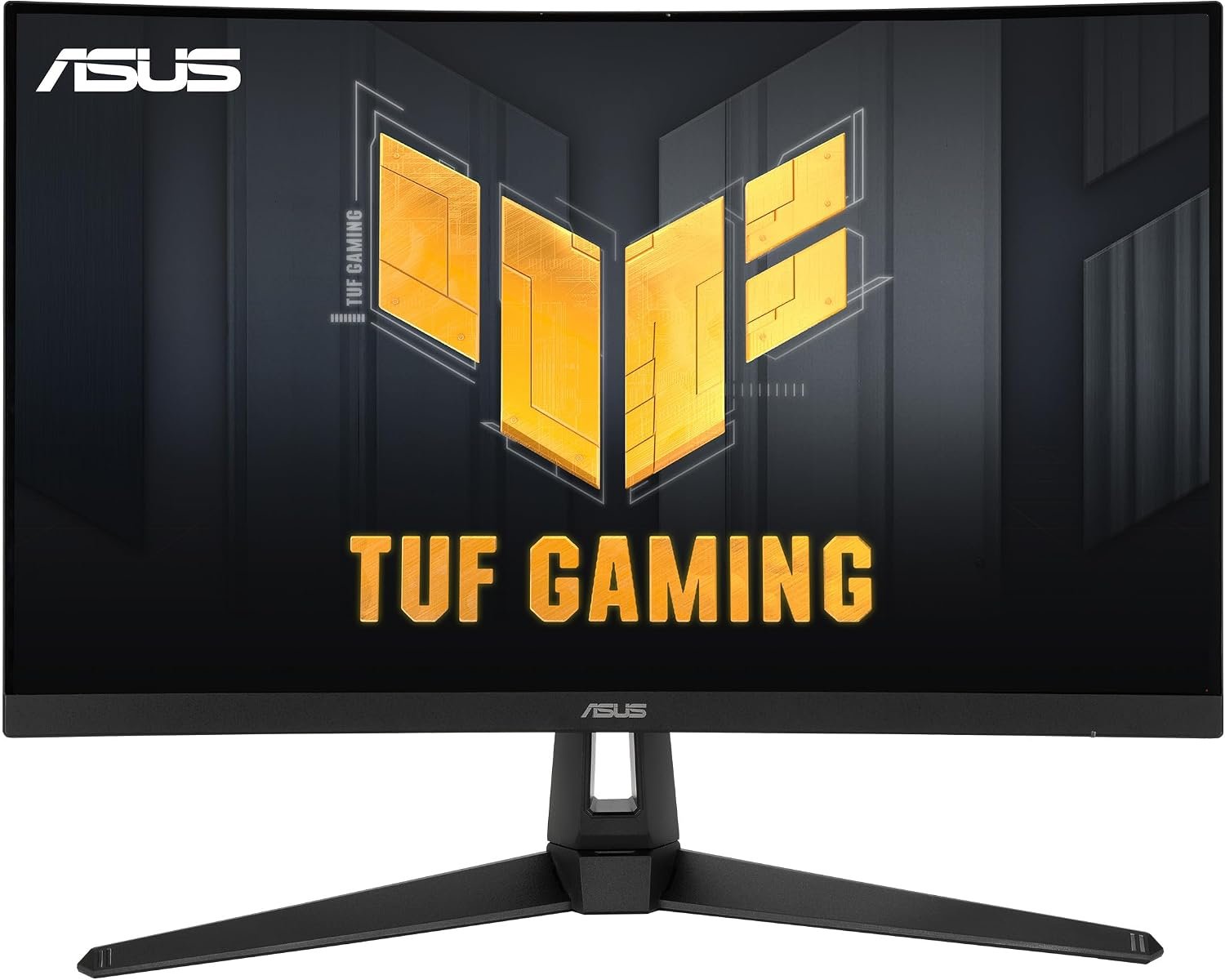 ASUS TUF Gaming VG27VH1B 27” Curved Monitor, 1080P Full HD, 165Hz (Supports 144Hz), Extreme Low Motion Blur, Adaptive-sync, FreeSync Premium, 1ms, Eye Care, HDMI D-Sub, Black