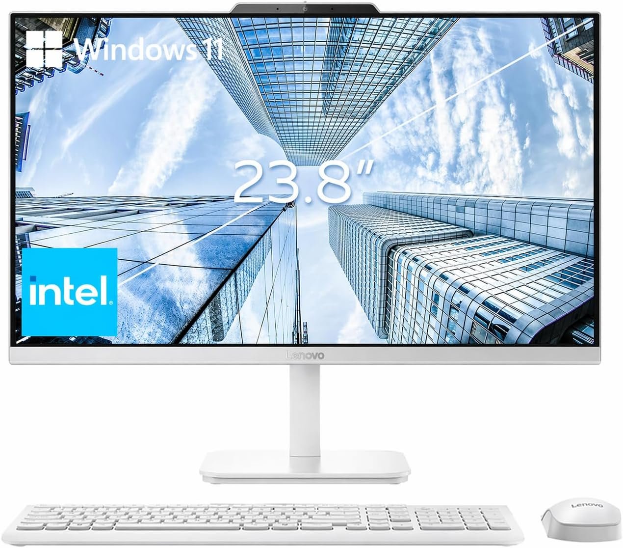 Lenovo 24″ FHD All-in-One Desktop Computer for Home & Office, Intel Processor, 16GB RAM, 256GB PCIe SSD, HDMI, WiFi 6, Bluetooth 5.2, Business AIO, Vent-Hear, Wireless KB & Mouse, Windows 11 Pro