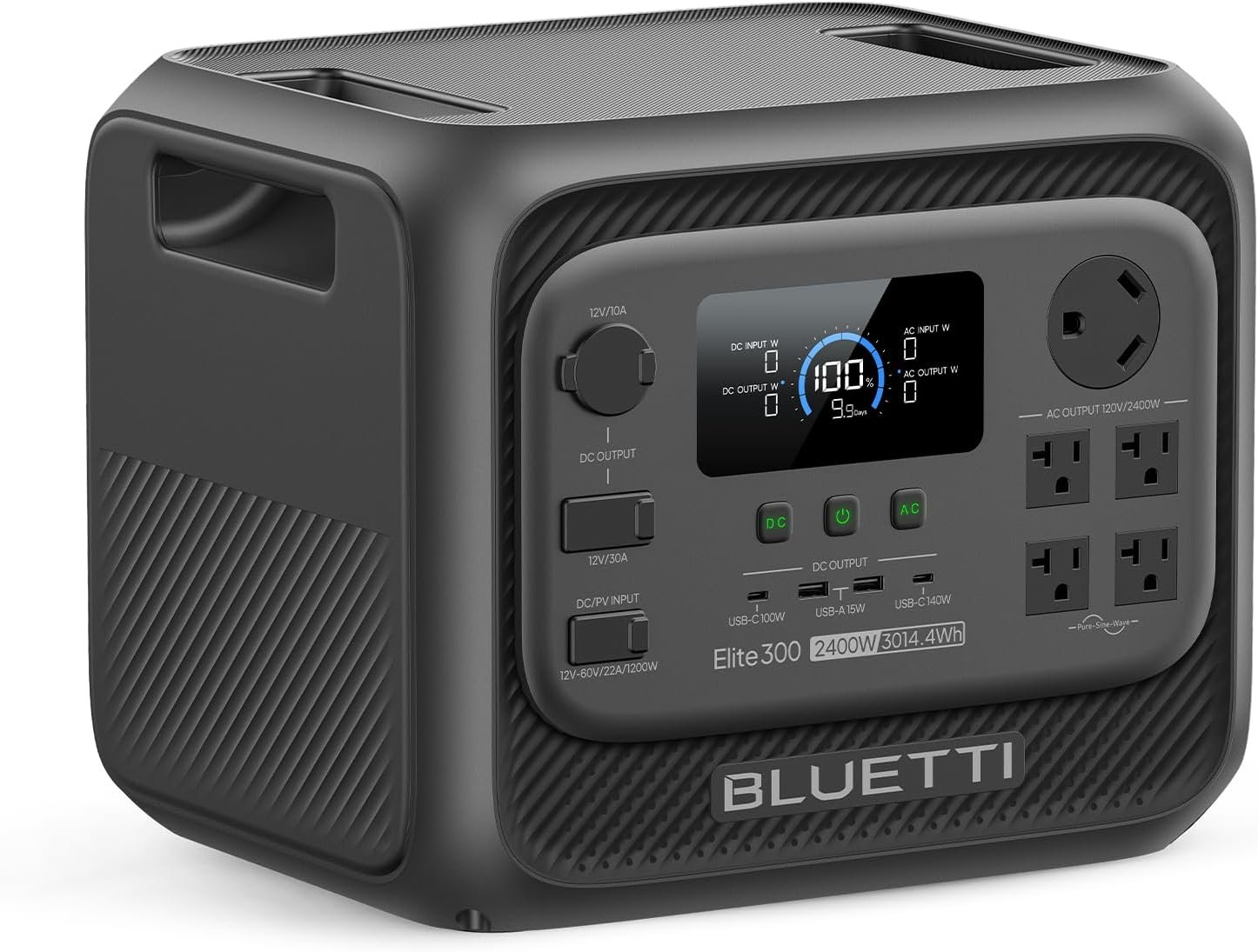 BLUETTI Elite 300 Portable Power Station for RV & Home Backup 3014.4Wh | 2400W (4800W Surge), LiFePO4 Battery, Smallest 3kWh Solar Generator for Emergency, RV Power with TT-30 RV Port & 12V/30A DC