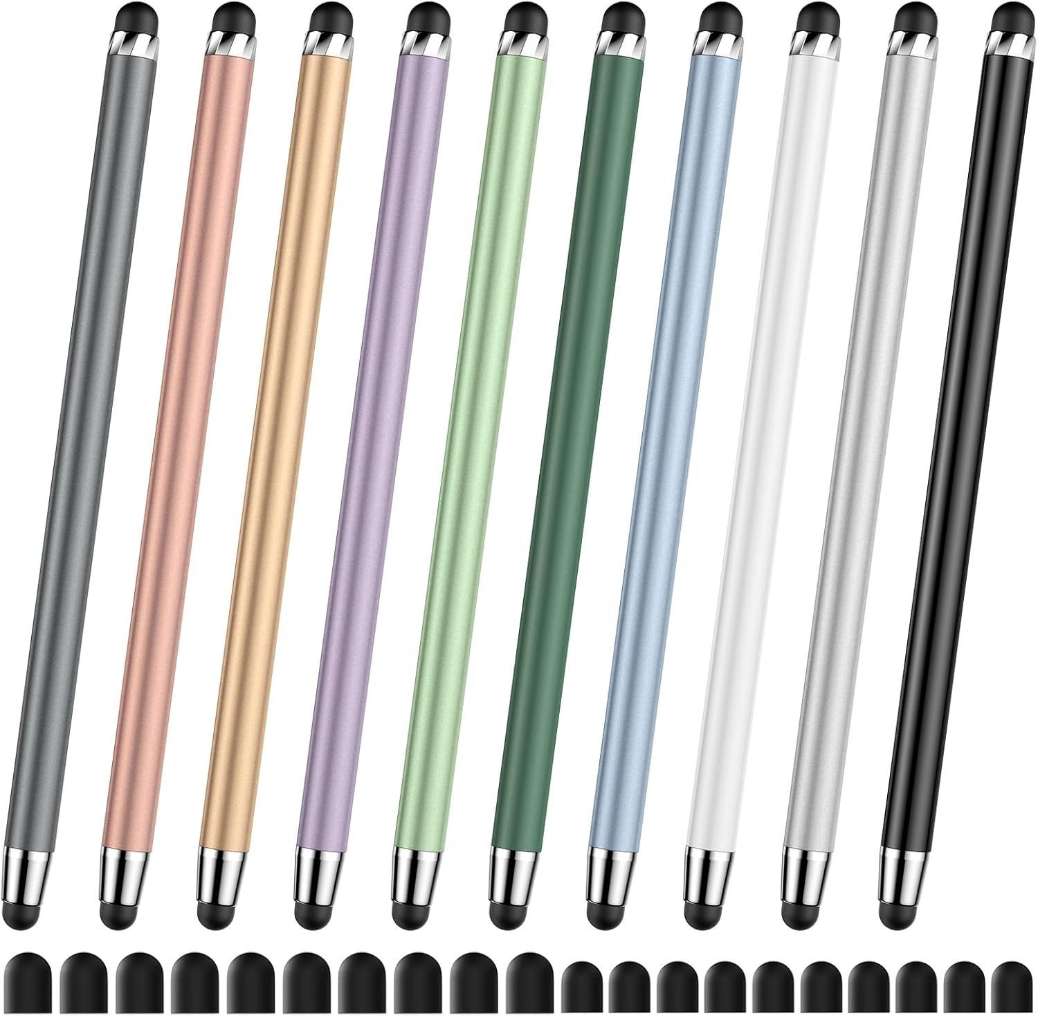 Stylus(10-Pack),Stylus Pen for Touchscreen iPad.2-in-1 Universal Stylus | High Sensitivity,Rubber Tip,Metal barrel,,No Charging,Compatible with iPad,iPhone,Tablets,and Android Tablets Devices