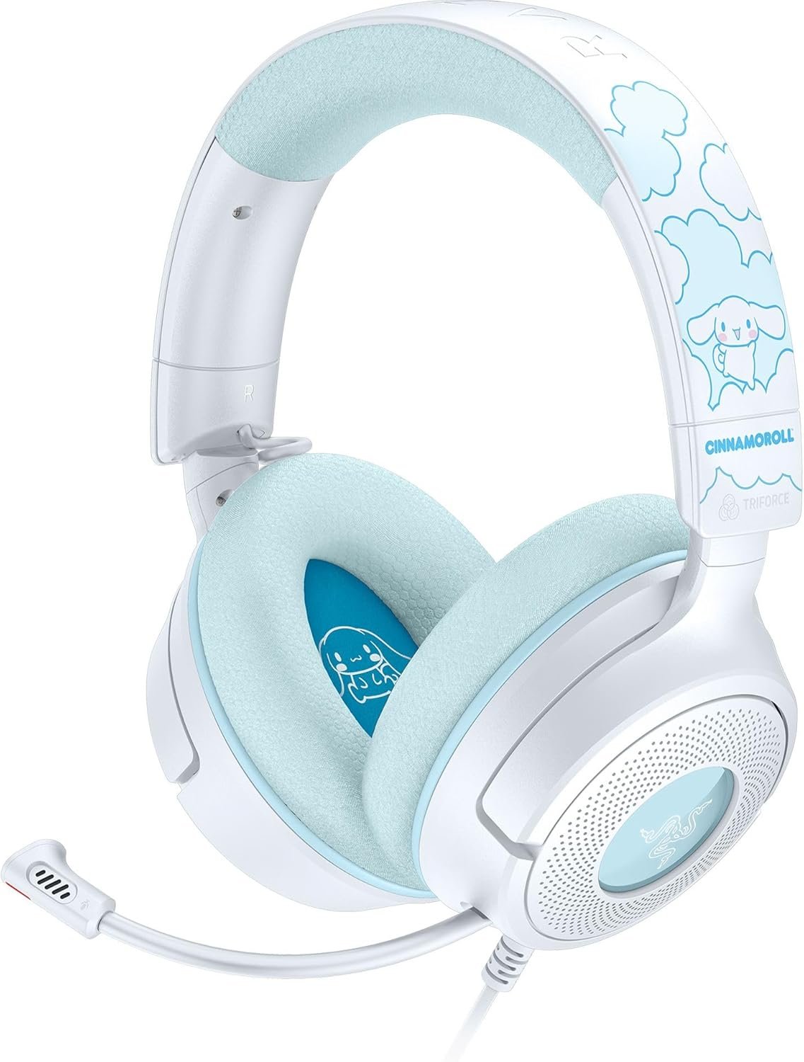 Razer Kraken V4 X Wired Gaming Headset, 40 mm Drivers, Cinnamoroll Edition | Cardioid Mic, Memory Foam Cushions, Chroma RGB Lighting, Type C & Type A Cable, For PC, Mac, PS5, Nintendo Switch 2