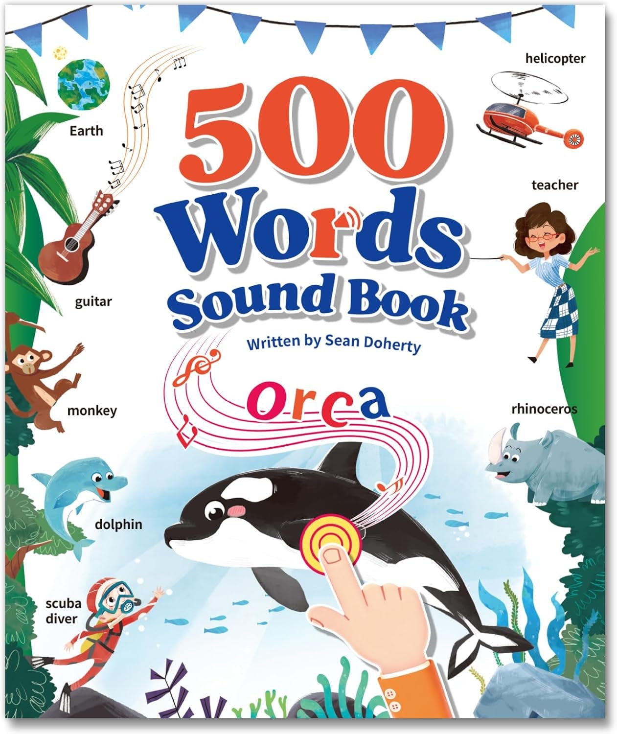 500 Words Sound Book – Interactive Learning Educational Toy with 500+ Words & 23 Themes, Early Educational Talking Book with Touch & Sound for Kids Ages 3-8