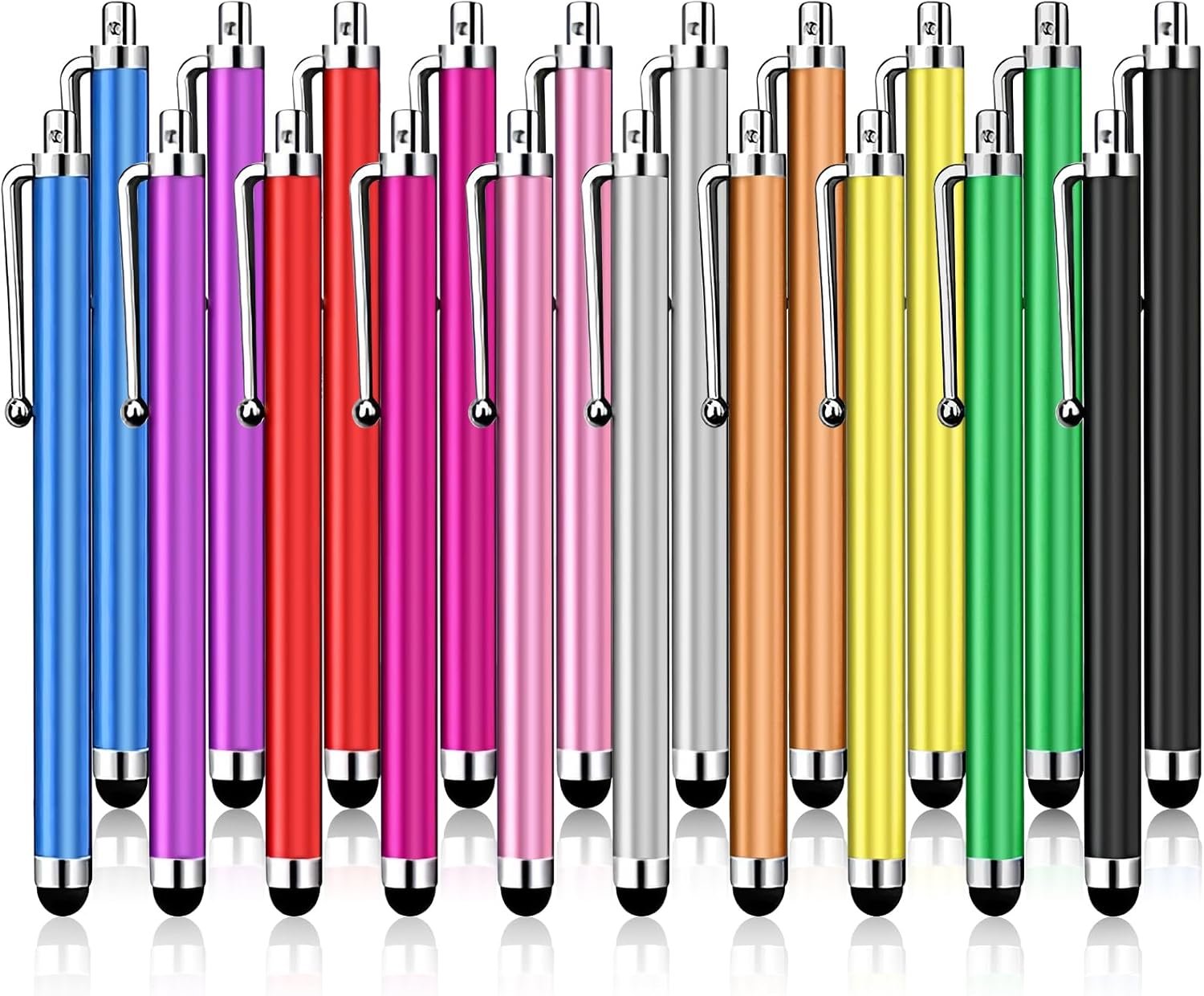 20 Pack Stylus Pen,Stylus Pen for Touchscreen,Universal Stylus | High Precision Sensitivity for Everyday Writing/Drawing, Compatible with Touch Screens,10 Colors