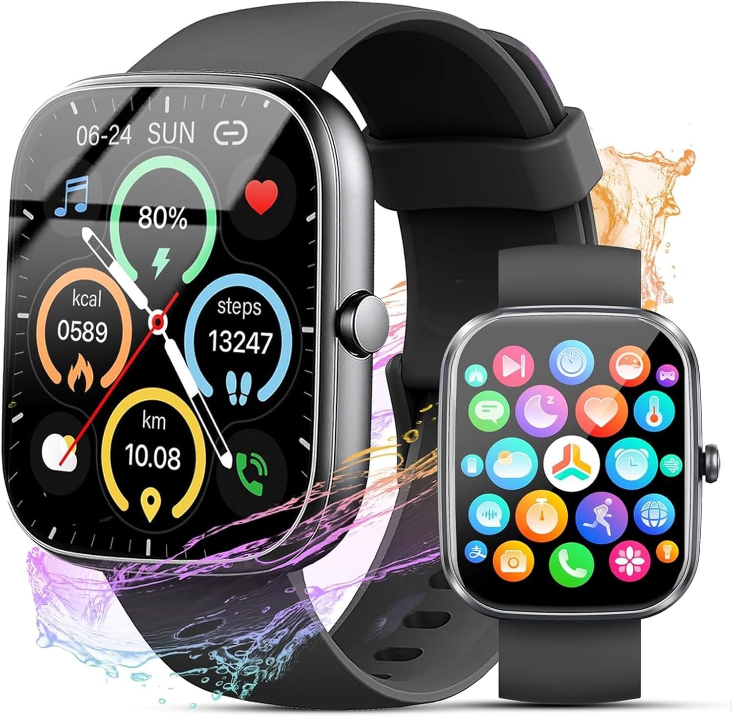Smart Watch for Men Women, 1.91″Smartwatch with Answer/Make Call Watches | Fitness Tracker with 100+ Sport Modes, IP68 Waterproof/Heart Rate/Sleep Monitor/Pedometer, Activity Tracker for Android iOS