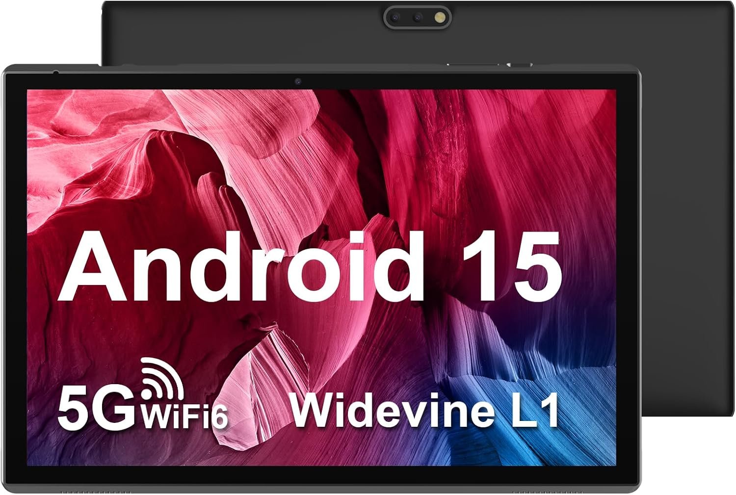 ZZB 10 inch Tablet Android 15 Tablet PC, 10.1″ Android Tablets DDR4 8GB RAM 32GB ROM 2MP+8MP Dual Camera 5G WiFi-6 BT Support 1TB Expand 10 in IPS 6000mAh Battery Powerful Performance Tablets (Gray)