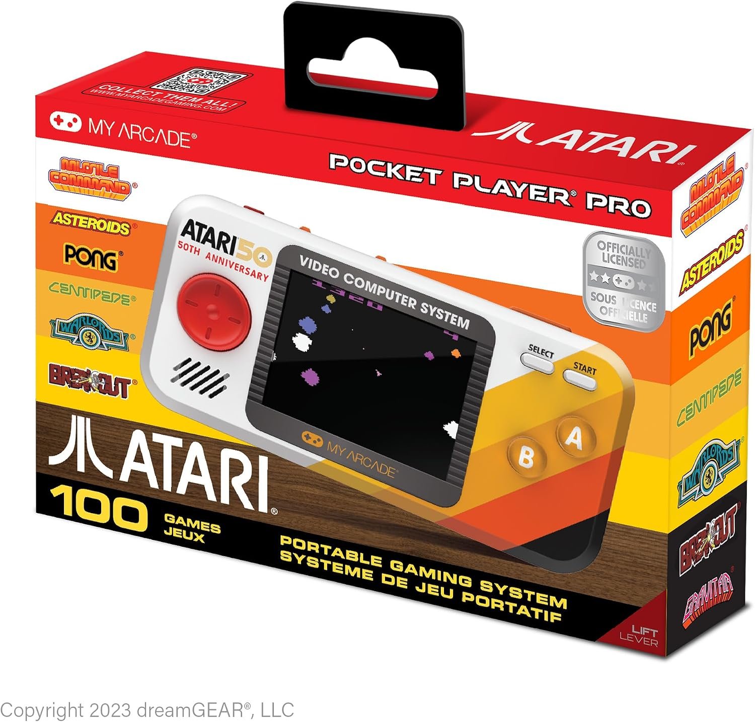 My Arcade Atari Pocket Player-Console preloaded with 100 Games, 2.8″ Screen | Retro Gaming, Portable Game, Gifts for Birthdays, Collectibles