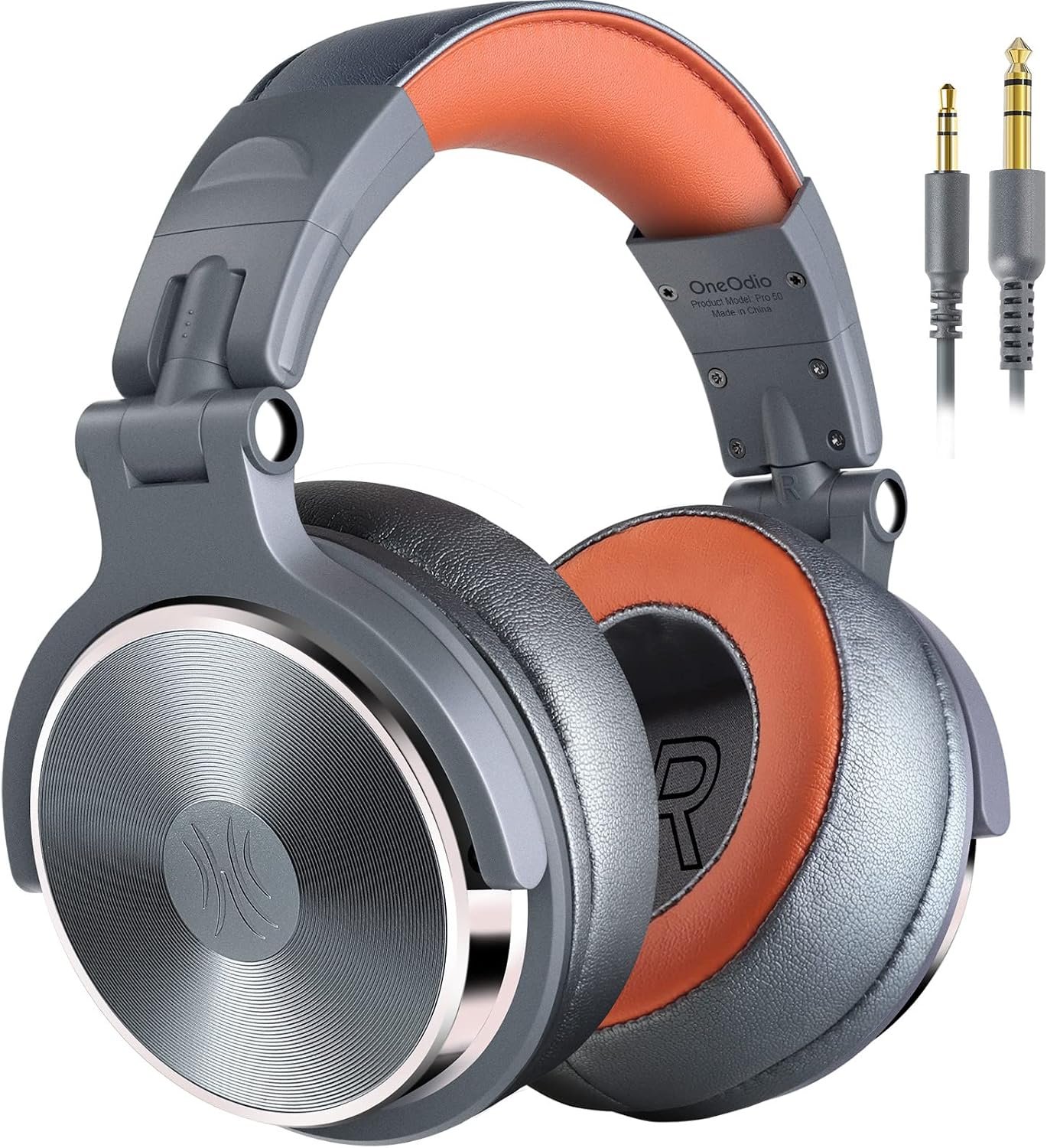 OneOdio Hi-Res Over Ear Headphones for Studio Monitoring and Mixing, Sound Isolation, Protein Leather Earcups, 50mm Driver Unit, Wired Headphones for AMP Guitar Keyboard, Pro-50, Metallic Blue