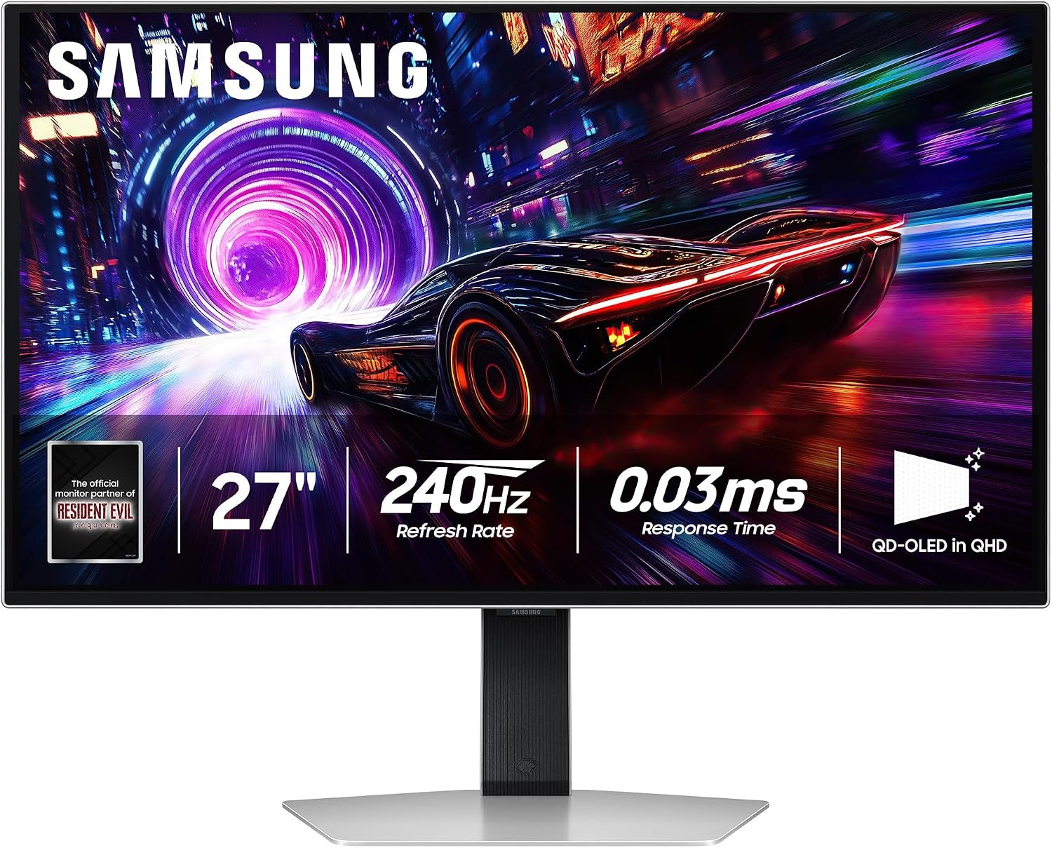 SAMSUNG 27-inch Odyssey QD-OLED G8 (G81SF), 4K, 240Hz, Gaming Monitor, 0.03ms Response Time, DisplayHDR True Black 400, AMD FreeSync™ Premium Pro, Ergonomic Stand, LS27FG810SNXZA, 2025 | 240Hz, 0.03ms Response Time, DisplayHDR True Black 400, AMD FreeSync™ Premium Pro, Ergonomic Stand, LS27FG810SNXZA, 2025