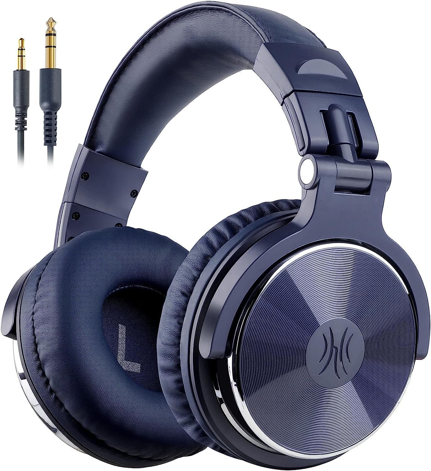 OneOdio Wired Over Ear Headphones Studio Monitor & Mixing DJ Stereo Headsets with 50mm Neodymium Drivers and 1/4 to 3.5mm Jack for AMP Computer Recording Podcast Keyboard Guitar Laptop – Dark Blue