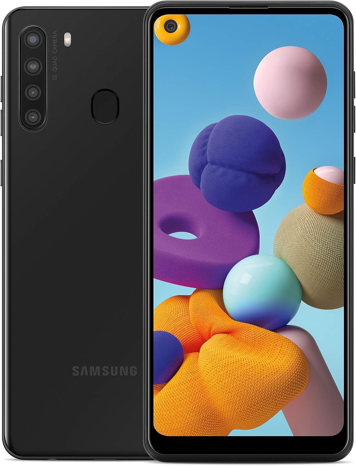 Samsung Galaxy A21, 32GB, Black – Unlocked (GSM Only) (Renewed)
