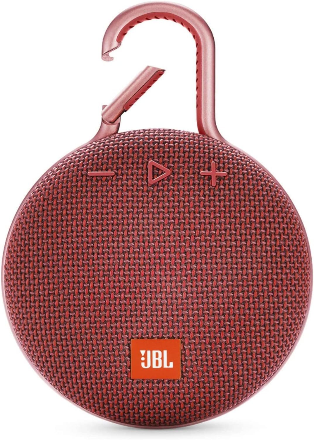 JBL Clip 3, Fiesta Red – Waterproof, Durable & Portable Bluetooth Speaker – Up to 10 Hours of Play – Includes Noise-Cancelling Speakerphone & Wireless Streaming
