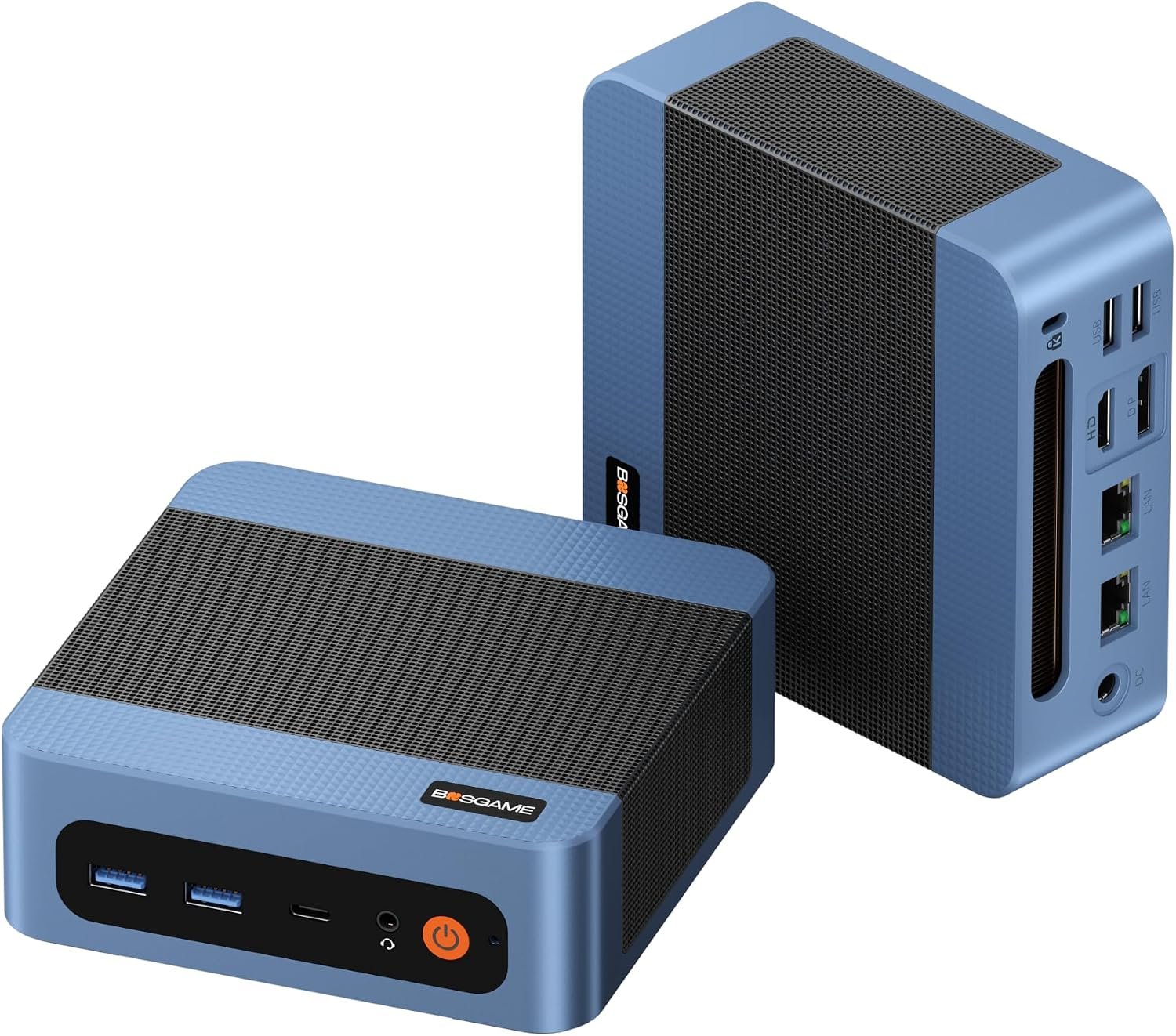 BOSGAME E5 11 Pro Mini PC, AMD Ryzen 5300U 4C/ 8T, 8GB DDR4 256GB M.2 2280 SSD, 2.5 GbE Dual Lan Desktop Computers, Triple Displays 4K 60Hz, Wi-Fi 5, BT 5.0, Business Home Office PC, Support Linux SSH
