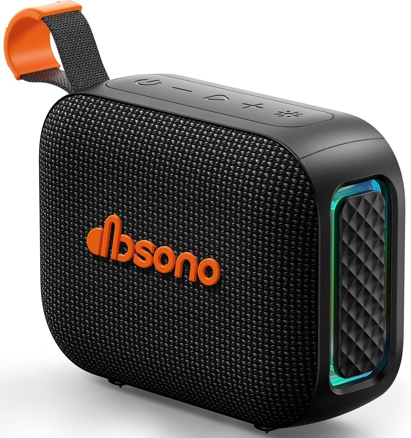 Portable Bluetooth Speaker Line-in Support: IPX5 Waterproof HD Sound Up to 24H Playtime, TWS Pairing, LED Light, Outdoor Speaker for Beach/Pool/Travel, Back to School Gifts for Adult Teen-Black