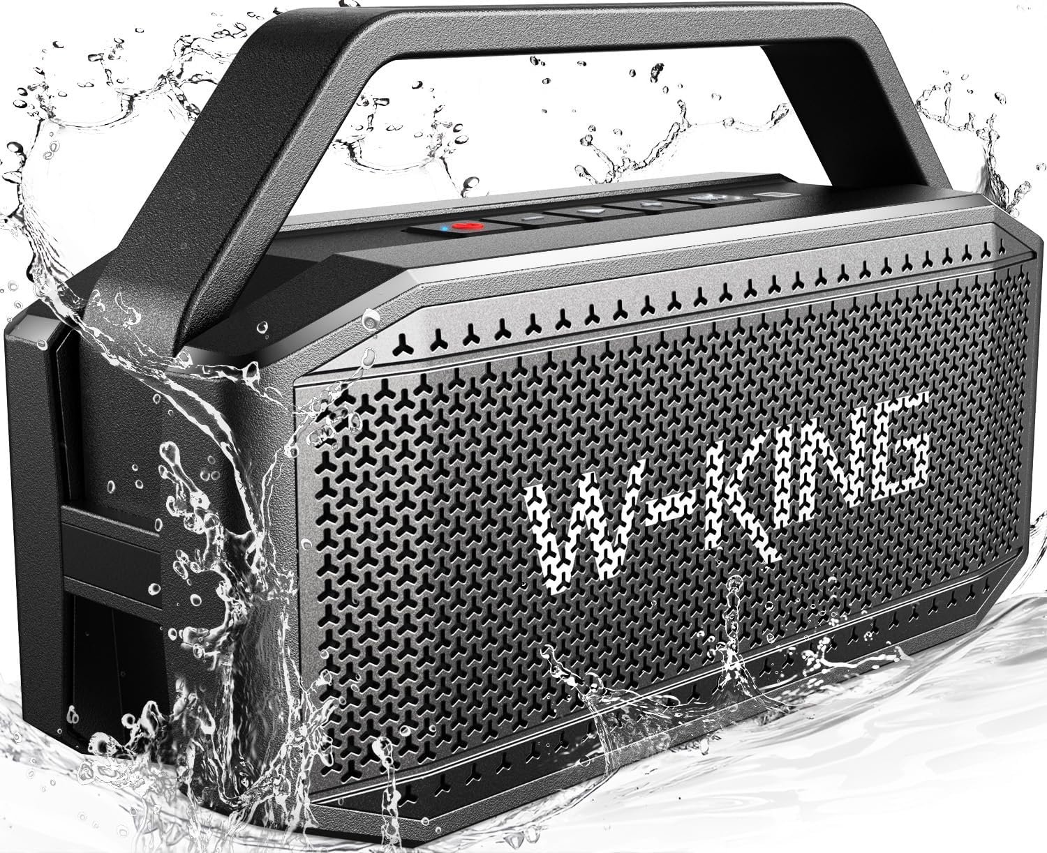 W-KING Loud Bluetooth Speaker, 100W Max IPX6 Portable Outdoor Speakers Bluetooth Wireless Boombox, 60W Deep Bass Radiator/40H/TF/AUX/EQ, 108dB Large Rugged Floating Waterproof Speaker Beach Essentials