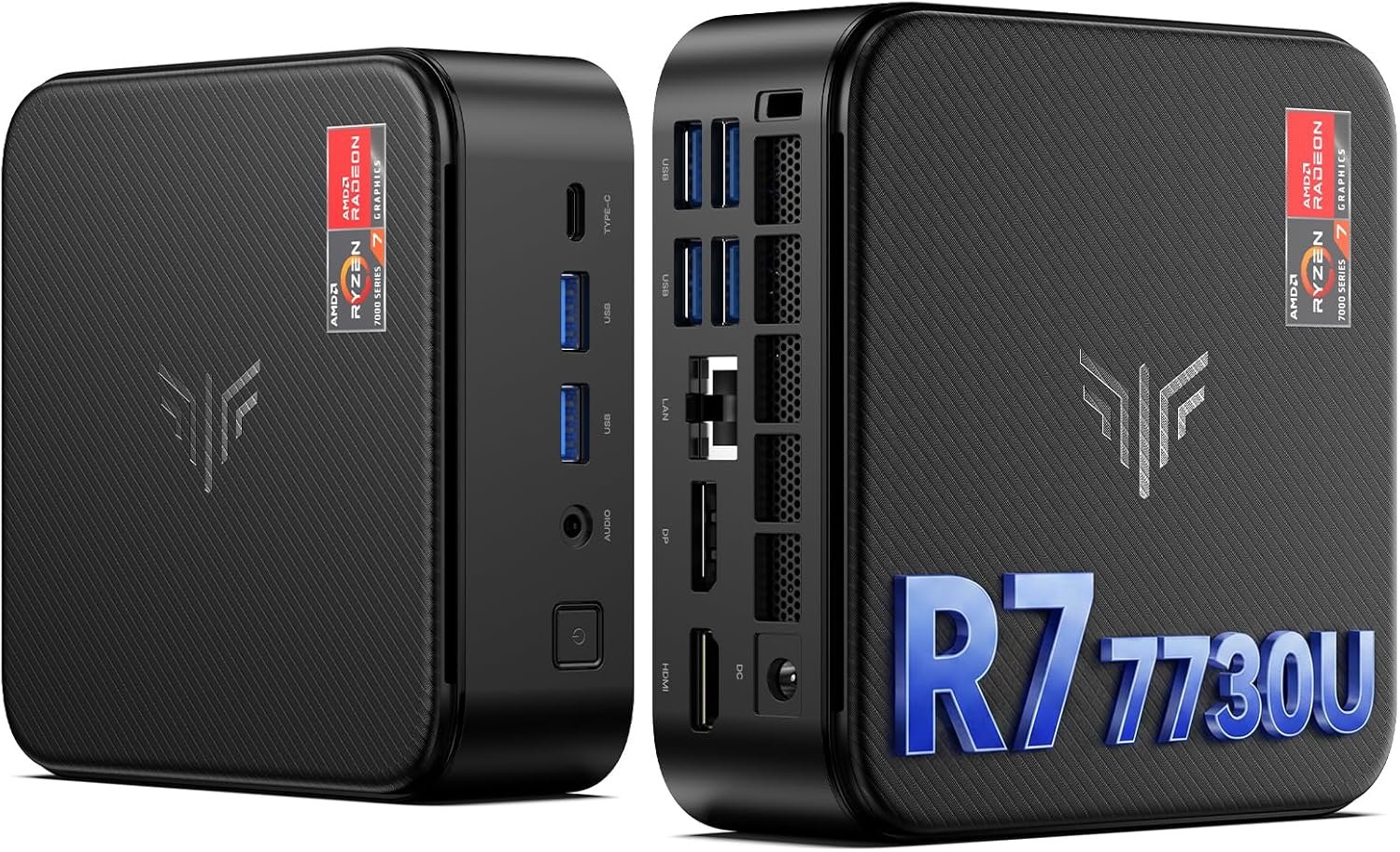 KAMRUI E3B Mini PC Computer Windows 11 pro, AMD Ryzen 7 7730U (Upgraded 7640HS/7430U), 16GB RAM 1TB SSD Desktop Computers, 4K Triple Display/Type-C/WiFi6/BT5.2 for Gaming | Business | Home | Office