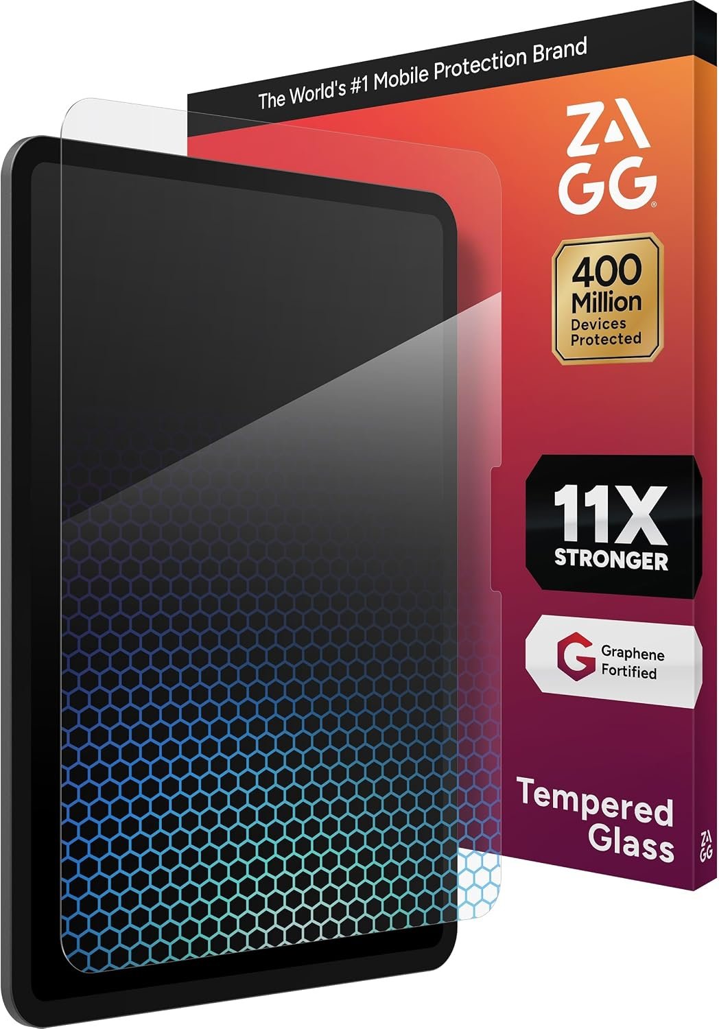ZAGG XTR4 Screen Protector for iPad Pro 13″ (M5)/ Pro 13″ (M4) – 11X Stronger Tempered Glass, Blue Light Filter, Anti-Reflective, Ultra Smooth, Easy Install, Recycled Materials