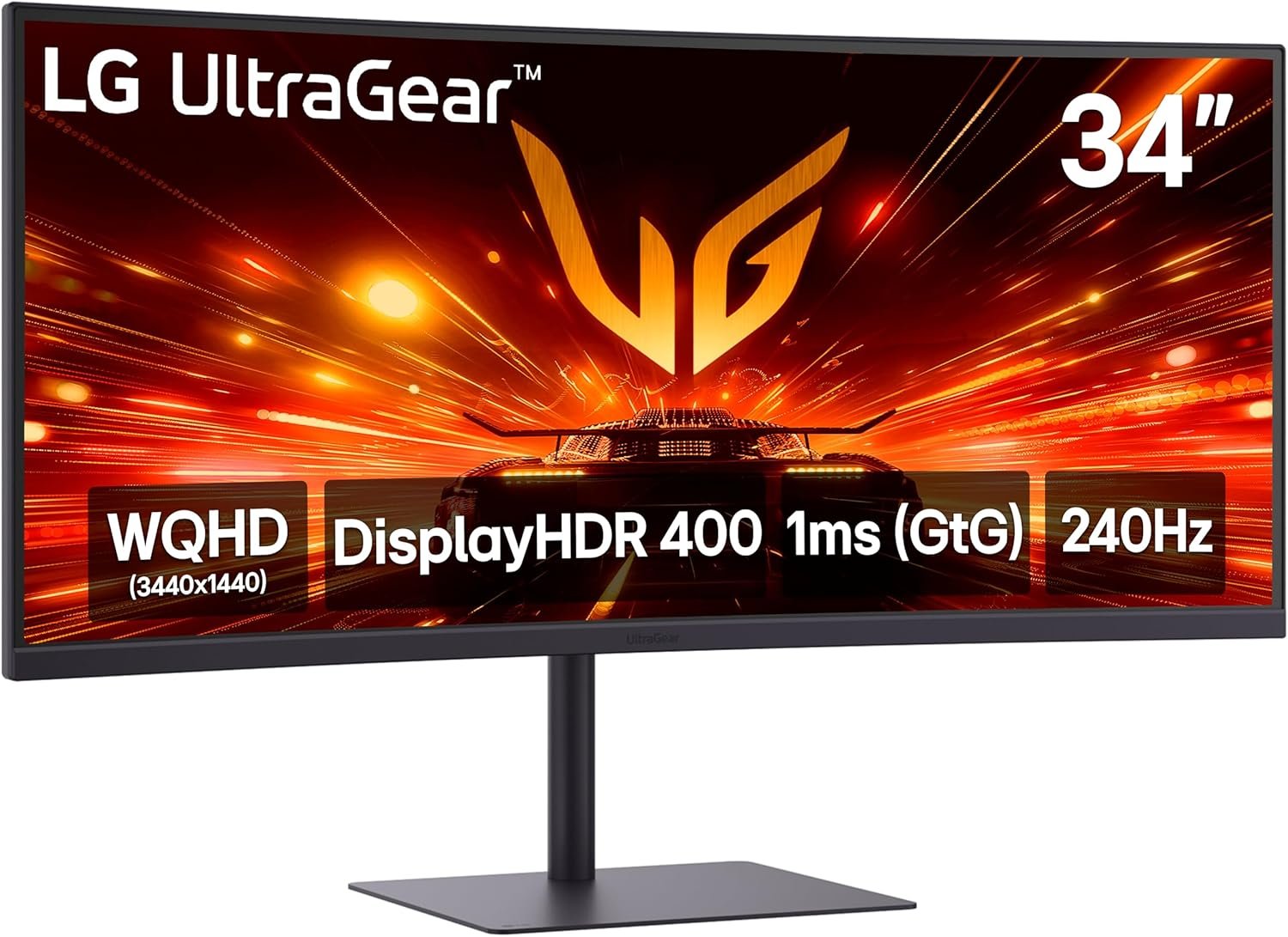 LG 34G630A-B 34-Inch Ultragear WQHD (3440 x 1440) Curved Gaming Monitor, 240Hz, 1ms, FreeSync Premium, DisplayHDR 400, Built-in Speaker, HDMI, DisplayPort, USB Type-C, Tilt/Height/Swivel Stand, Black | – 34 Ultrawide Wqhd 1500r Curved Va Panel, 240hz Refresh Rate, 1ms Response, Amd Freesync Premium, Vesa Displayhdr 400