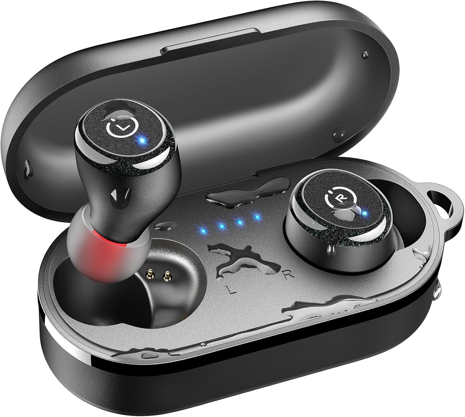 TOZO T10 Wireless Earbuds Powerful Bass Stereo Wireless Charging, APP, IPX8 | Waterproof, 55H Playtime, Ergonomic Design In Ear buds, App Customize EQ, Bluetooth 5.3 Headphones for Work, Office, Travel