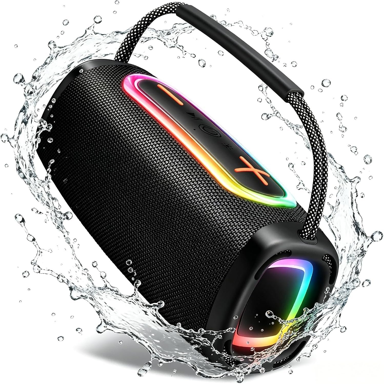 Bluetooth Speaker 60W, BT5.4, 36H Playtime, Portable Wireless Speaker | 6000mAh, Loud Stereo Sound, IP6 Waterproof, Portable Speaker with RGB Multi-Color Rhythm Lights, Outdoor, Home, Party