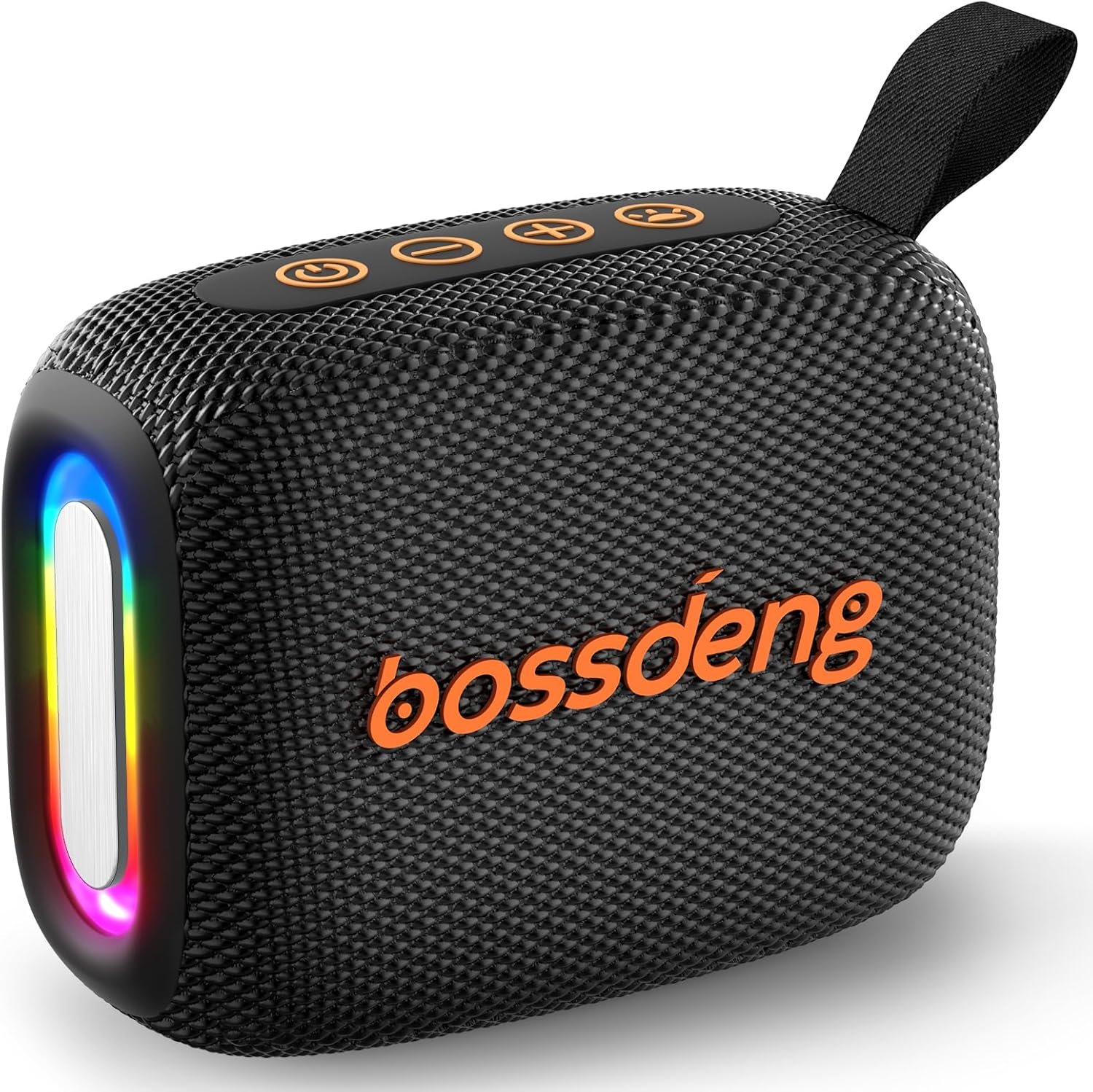 IPX5 Waterproof Portable Bluetooth Speaker, Compact Wireless Outdoor Travel Speaker with Lights & Lanyard, 10H Playtime, BT 5.3 Stable Connection, Mini Pocket Sound Box for Beach Camping Shower