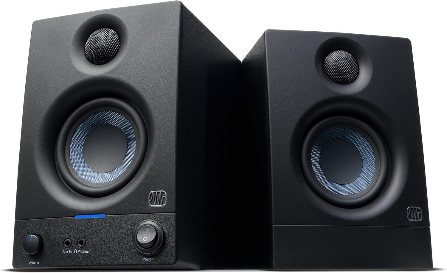 PreSonus Eris 3.5 Powered Studio Monitors, Pair — 3.5” Active Near | -Field Desktop Speakers for Music Production, Gaming, Movies & Hi-Fi | 50W, Woven-Composite Woofer, Silk-Dome Tweeter, Black