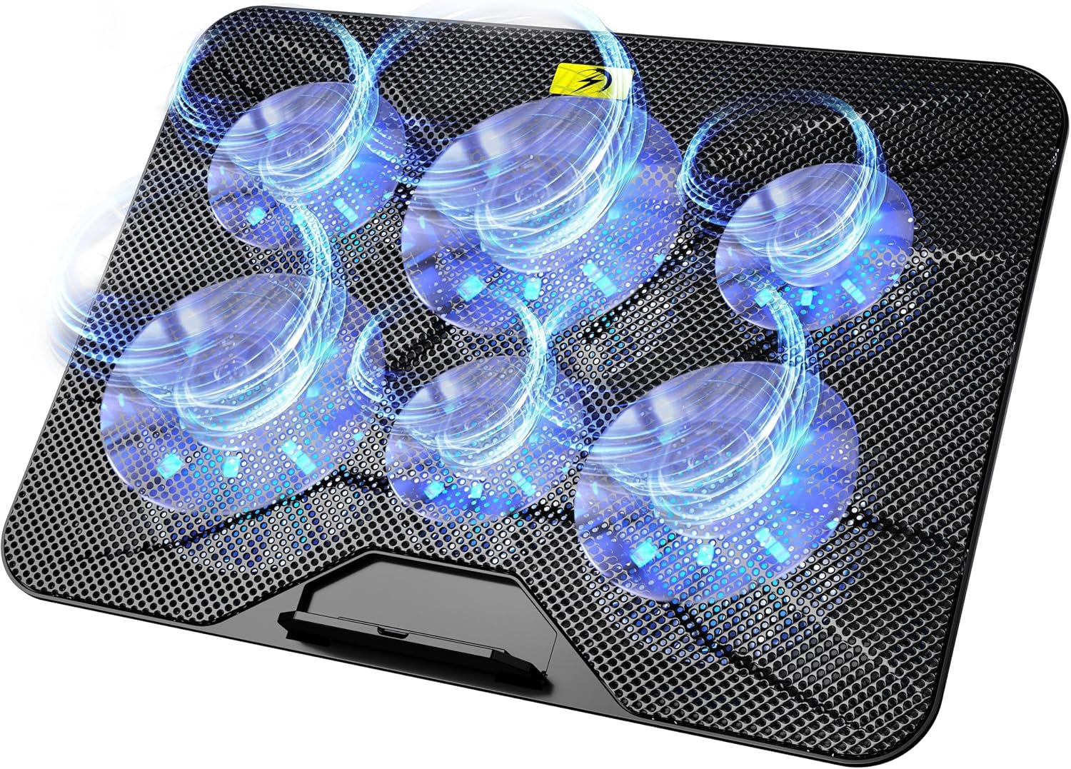 AICHESON Laptop Cooling Pad with 6 High-Speed Fans, Laptop Cooler with Adjustable Angles, Compatible with 14-17.3 Inch Laptops