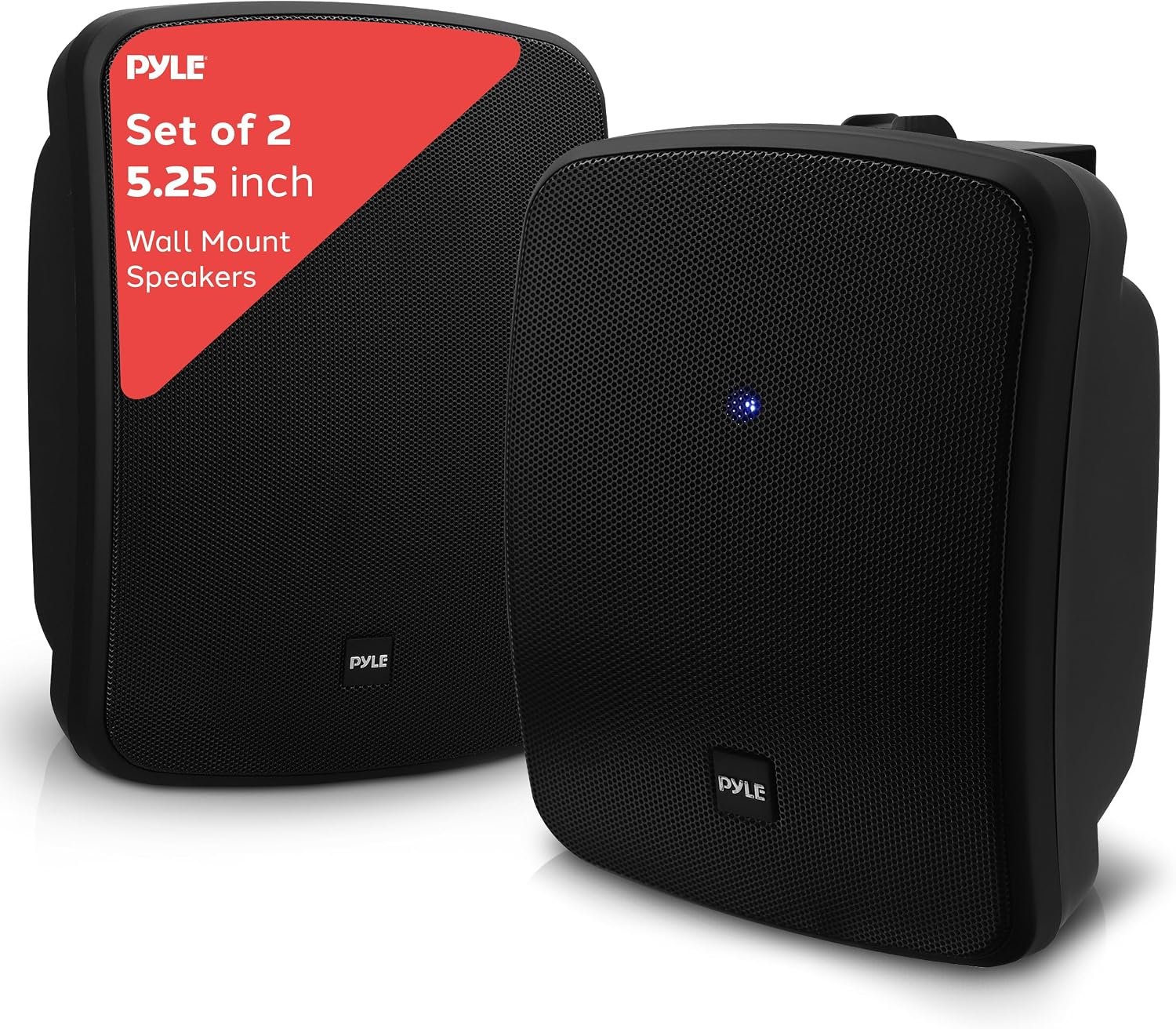 Pyle Waterproof & Bluetooth Indoor /Outdoor Speaker System, Black, 5.25″ 600 Watt