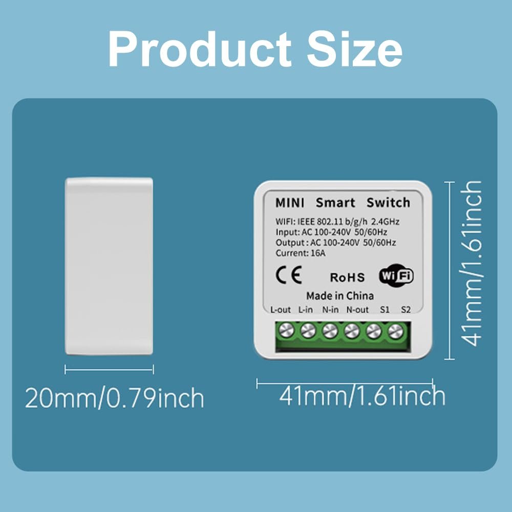 Smart Home Upgrade Kit, Sleek White Design, Mini Smart Switches Sockets and Panels, 2.4GHz WiFi App Control, Remote Operation and Energy Monitoring, Home Automation for Traditional Appliances
