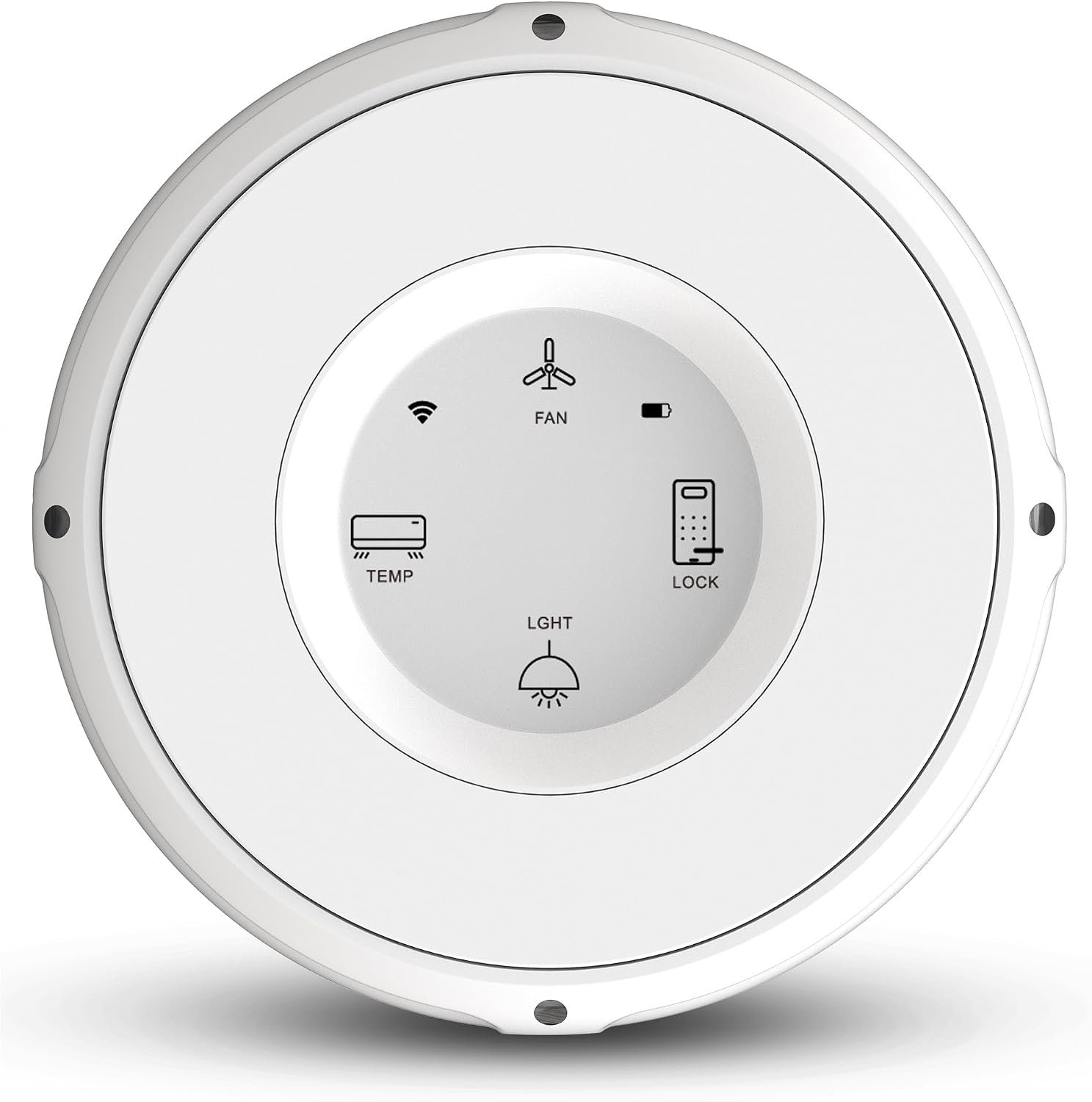 Smart Home Controller + Bluetooth Controller – Works with Alexa, Google Home, Home Assistant, SmartThings, lights, thermostats and more – Programmable & Customizable Buttons, (Snow Pearl)