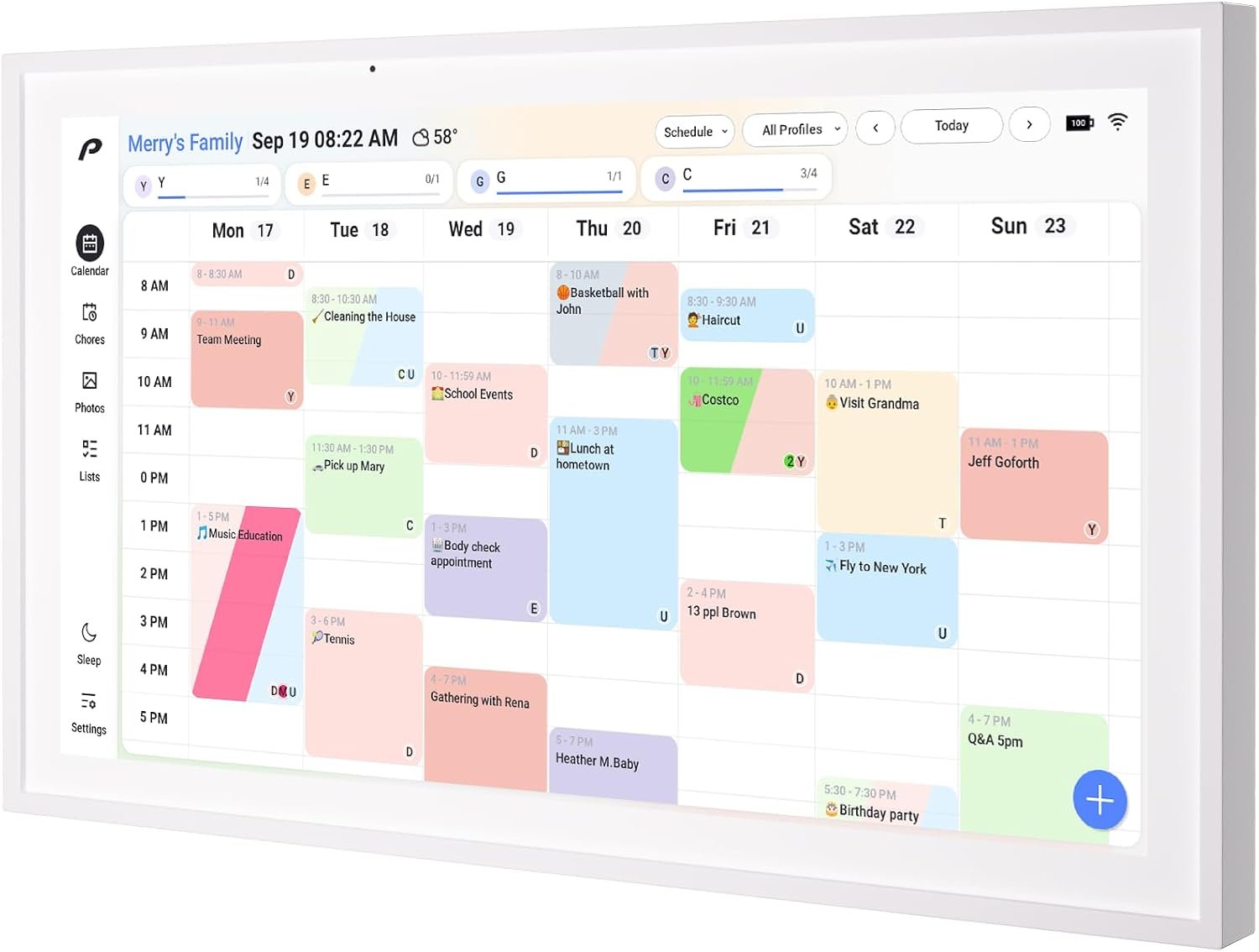 Pronext Digital Calendar, 15.6″ Wall Planner & Chore Chart, Event Planner